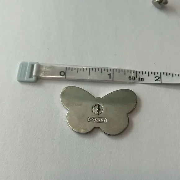 NWOT COACH Vintage Green Enamel Butterfly
Lapel Pin Brooch Purse Backpack Charm - Picture 6 of 6